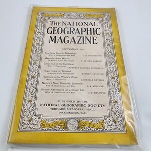 National Geographic Magazine September 1937 No  Insert